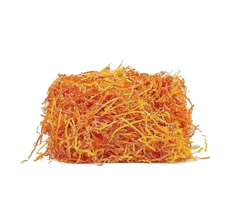 500 gm - Paper Shred for Trousseau Packing - Orange