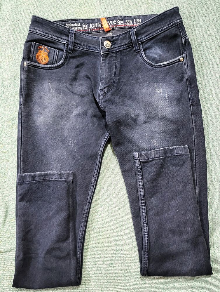 Mens Black Denim Jeans (Size-32 Inches)