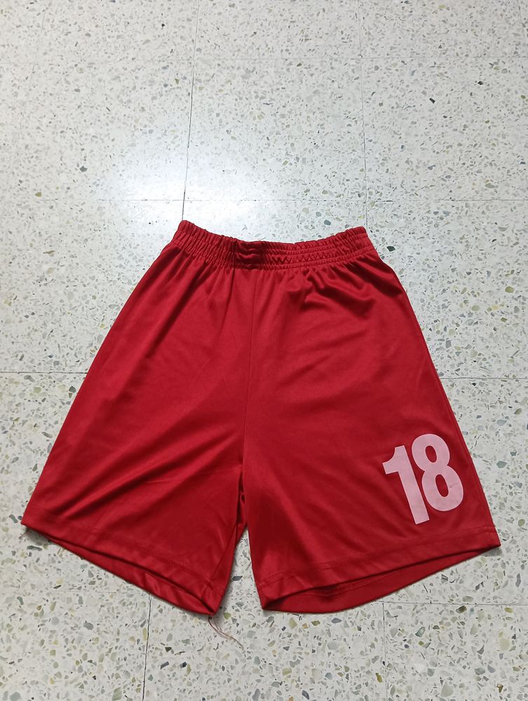 Red Football Shorts