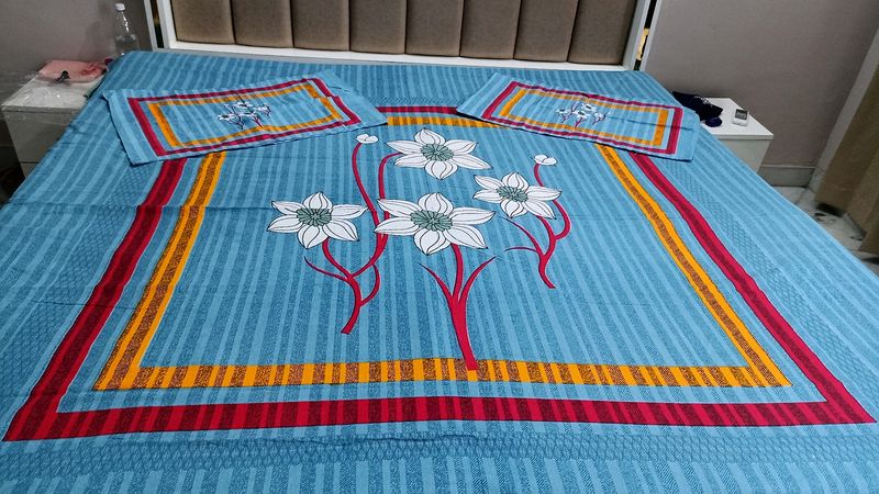 (New)Pure Cotton Double Bedsheet