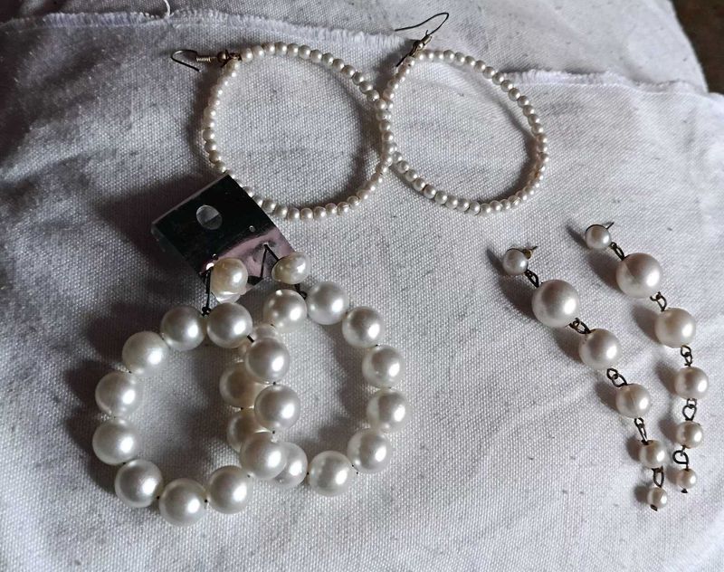 Combo Of 3 Pearl Earrings