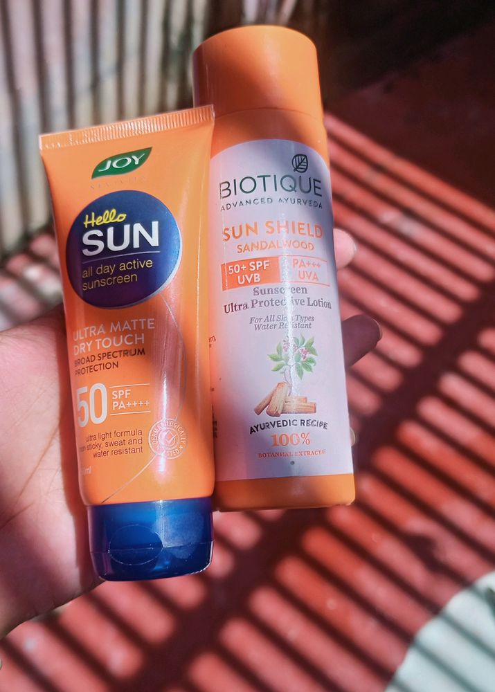 Joy Sunscreen And Biotique