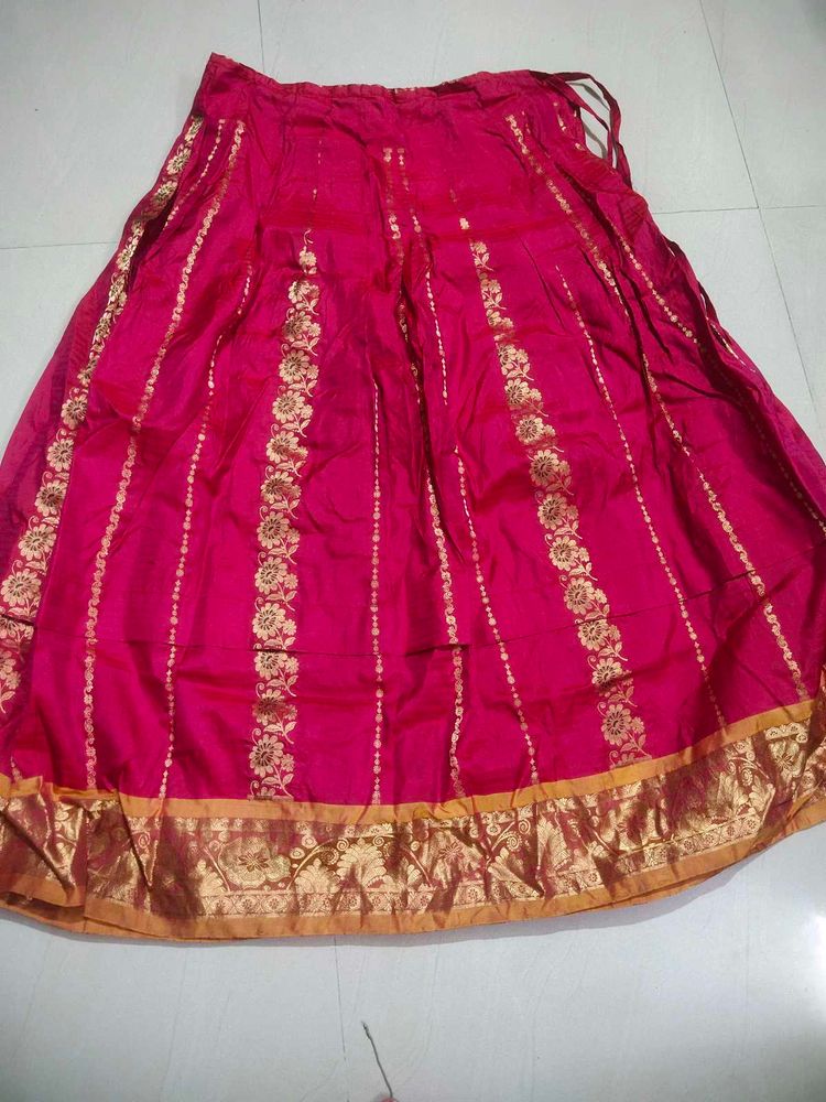 Pure Traditional Silk Skirt With Flare