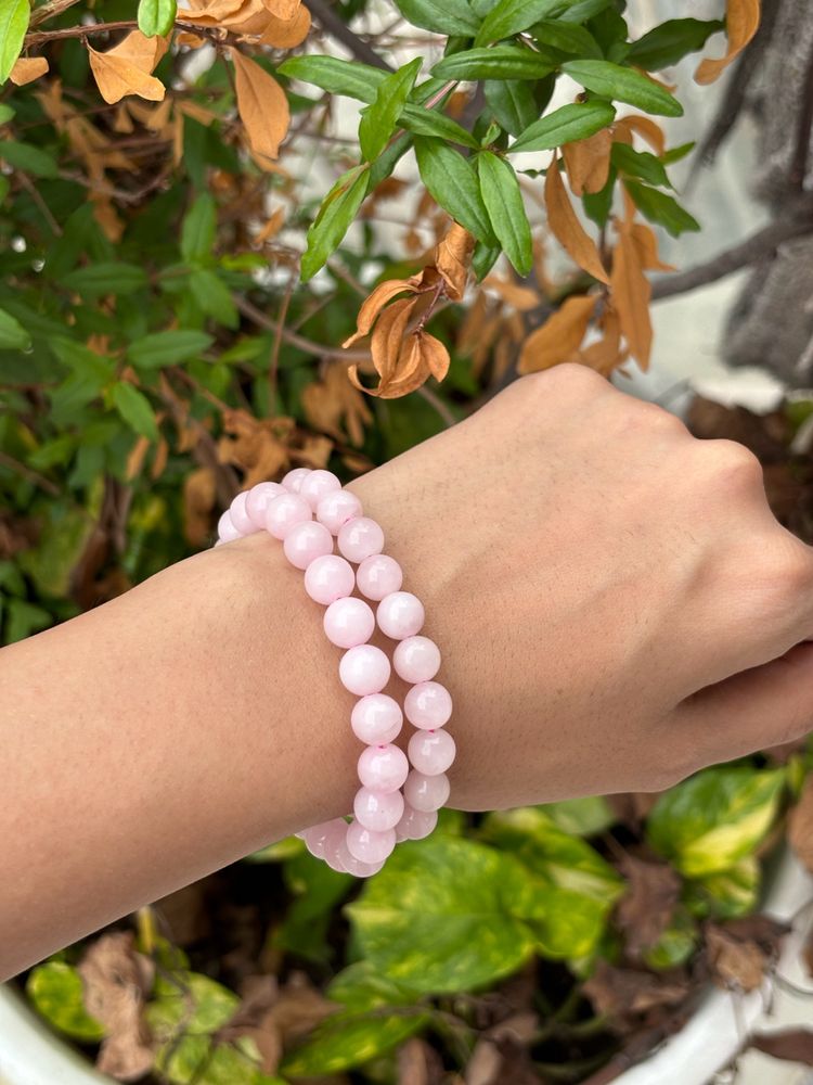 Real Rose Quartz Bracelet