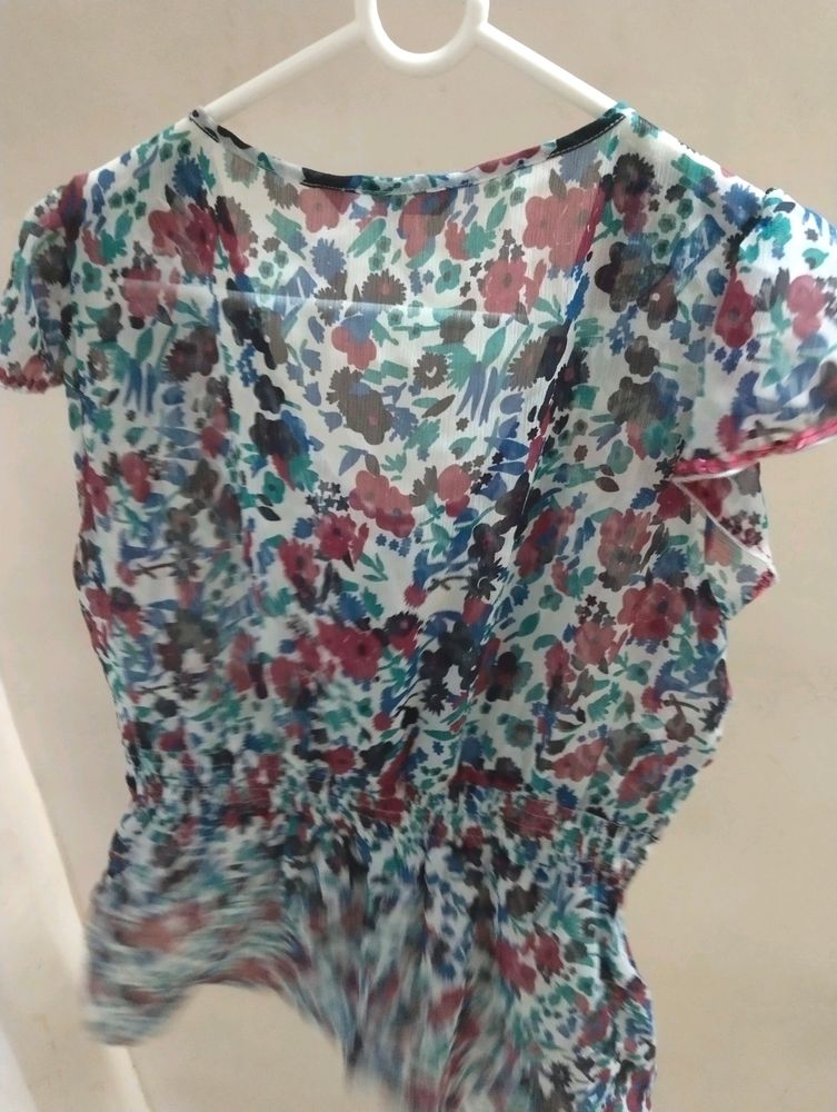 Sheer Floral T-shirt