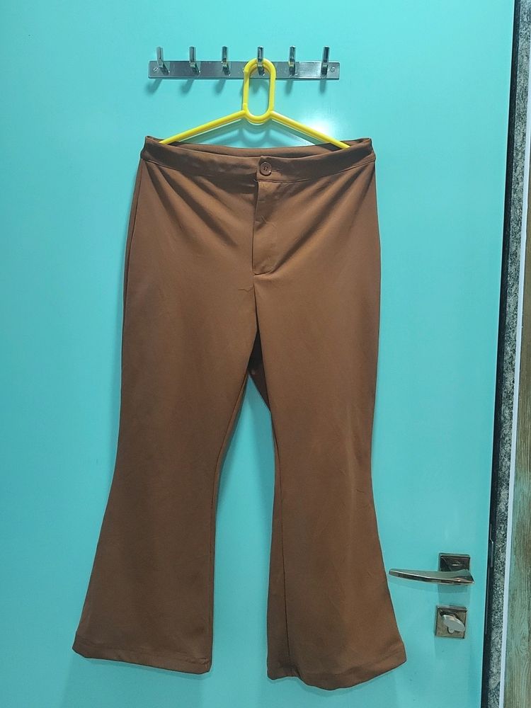 Brown Bell Bottom Trouser