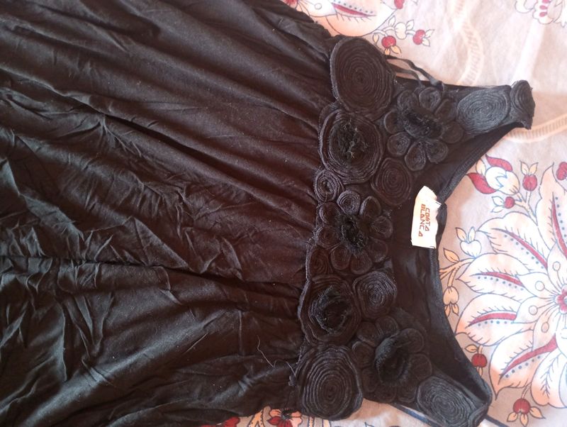 Black Top Short Frock New Not Used