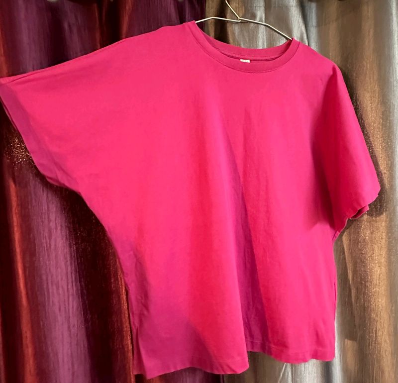 Price Drop: UNIQLO Hot Pink Cotton Tee