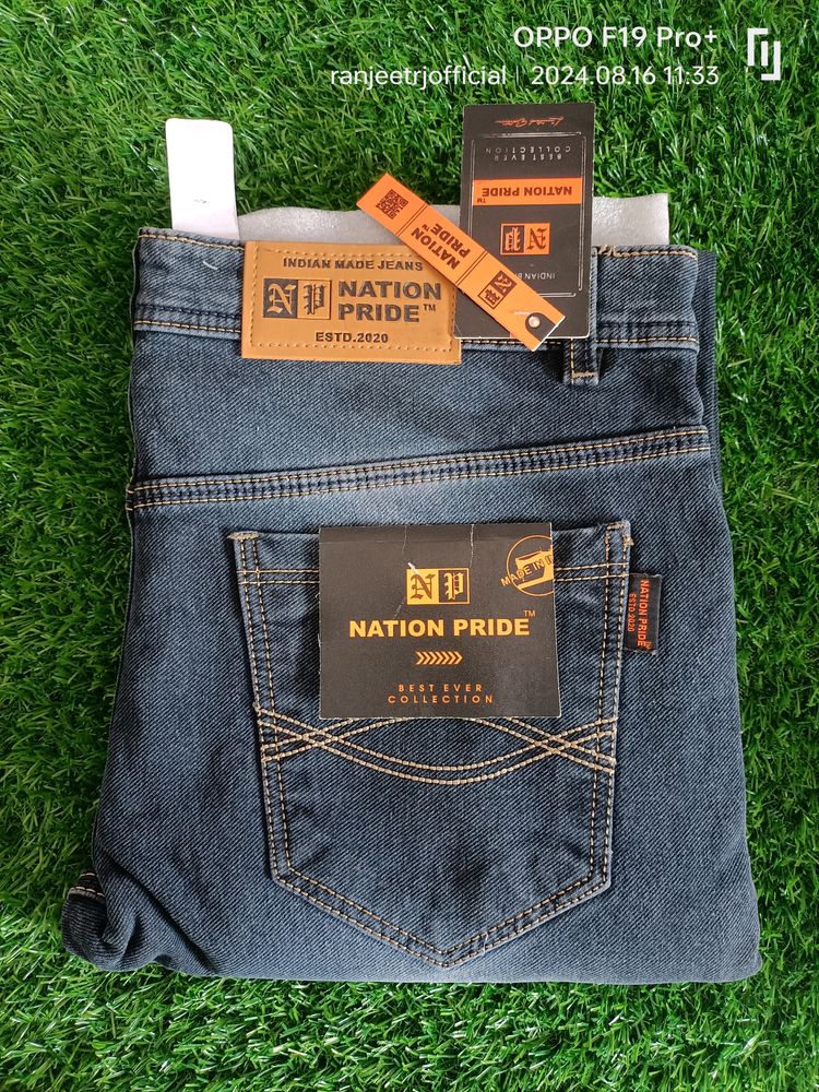 Men's Dark Blue Denim Jeans For Festival