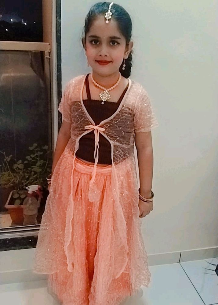 Kids Lehenga Choli With Koti