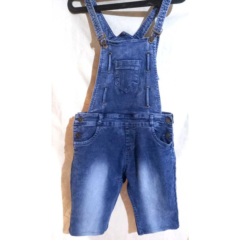 Blue Denim Dungaree For Women