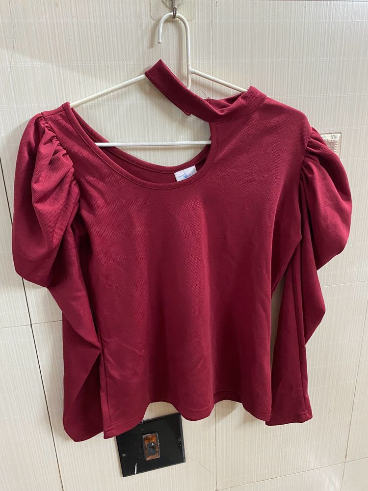 Maroon Party Wear Top