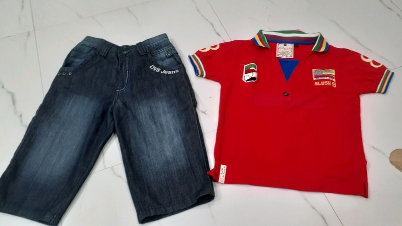 Boys Set Jeans With T Shirt