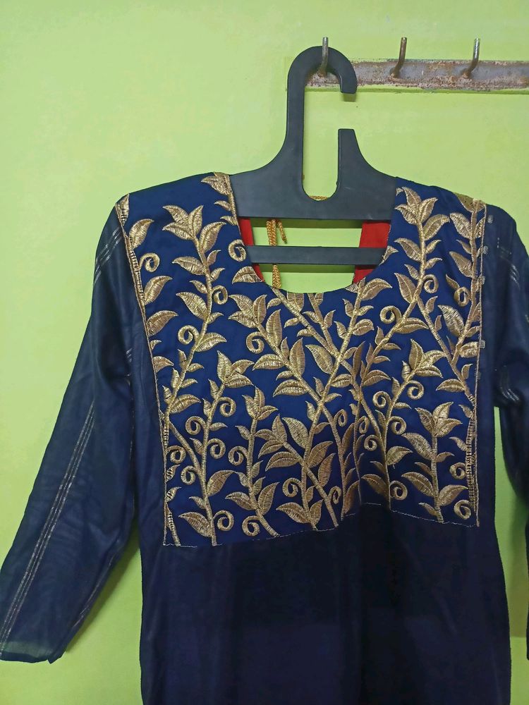 navy blue full kurti