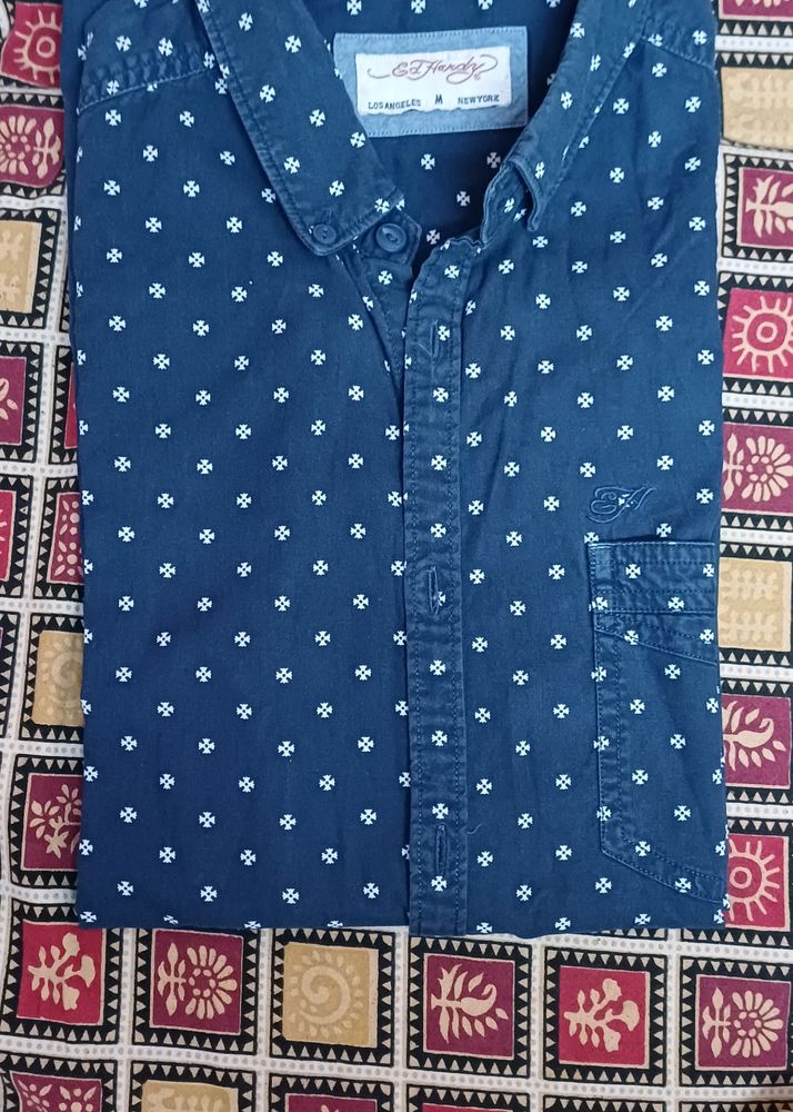 Blue Cotton Shirt Full Sleeves
