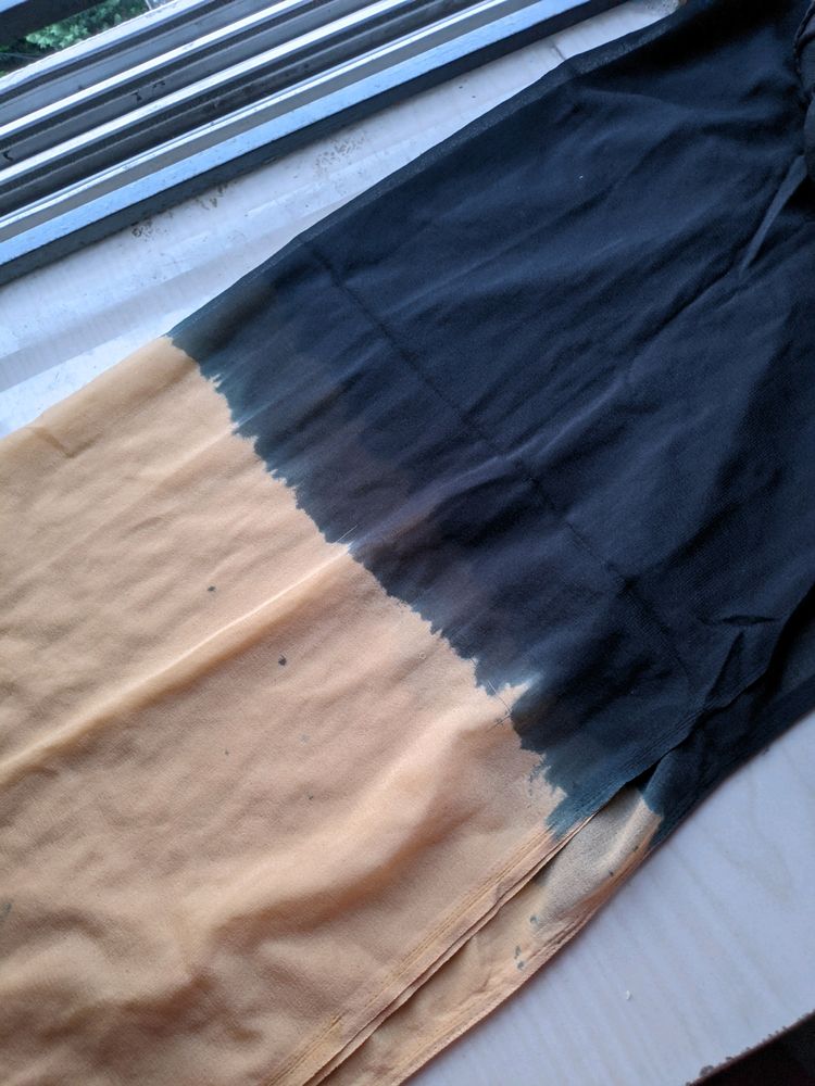 Black And Brownish Beige Dupatta