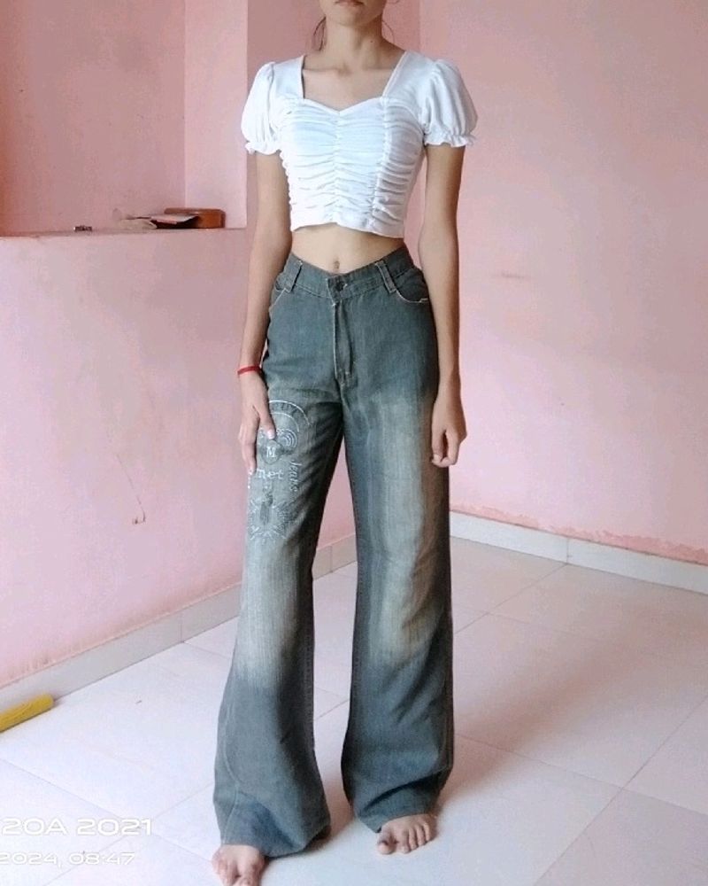 Vintage Grey Bootcut Jeans 👖