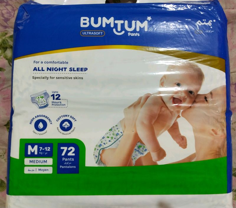 Bumtum M Size Pant Style 36 Diapers