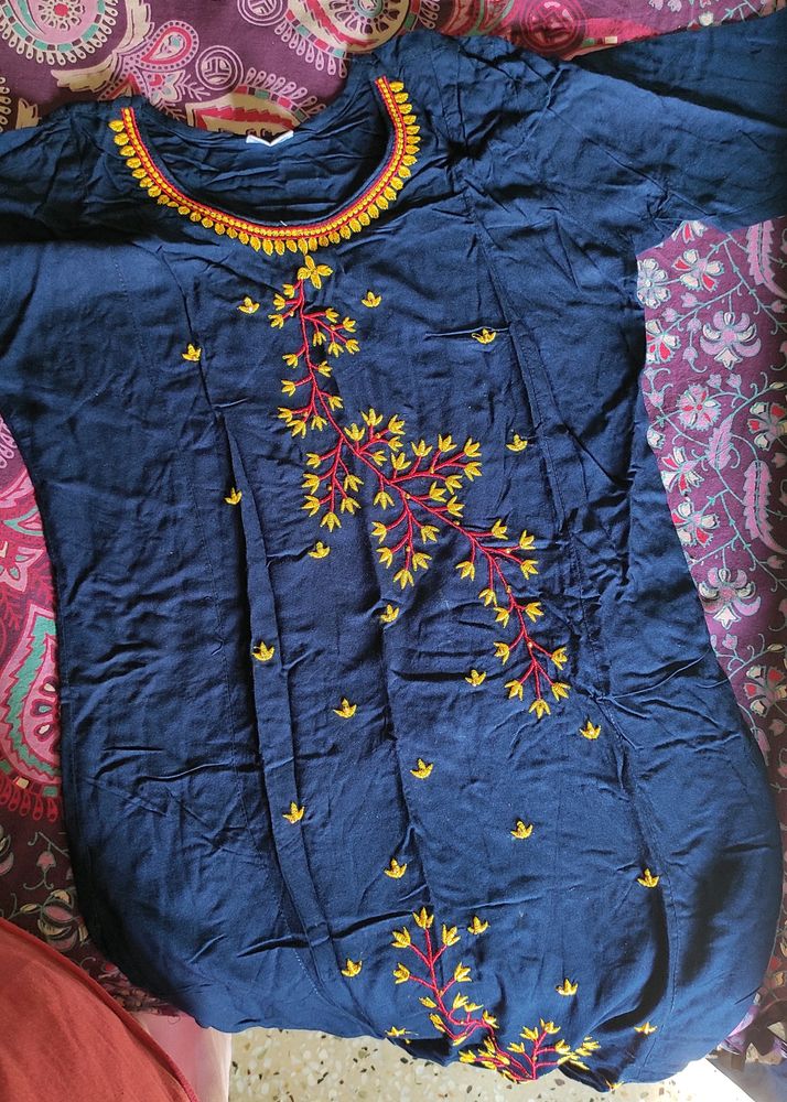 Blue Rayon Kurti