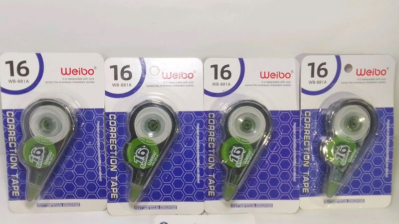 Weibo 4 Correction Tape Pack Of