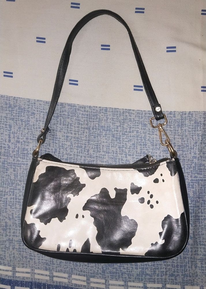 cow printed bag