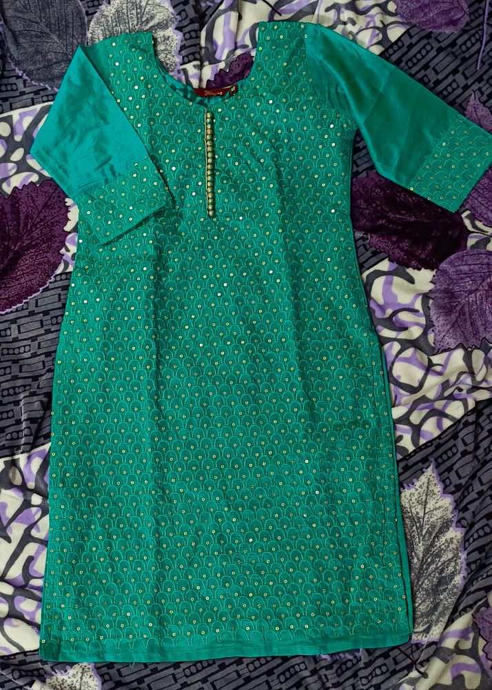 Hayaa Embellished Kurti, Size - 40