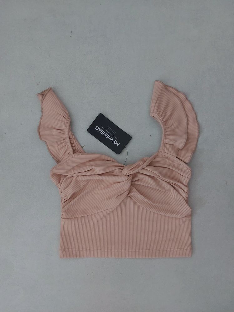 Twist Ruffle Crop Top