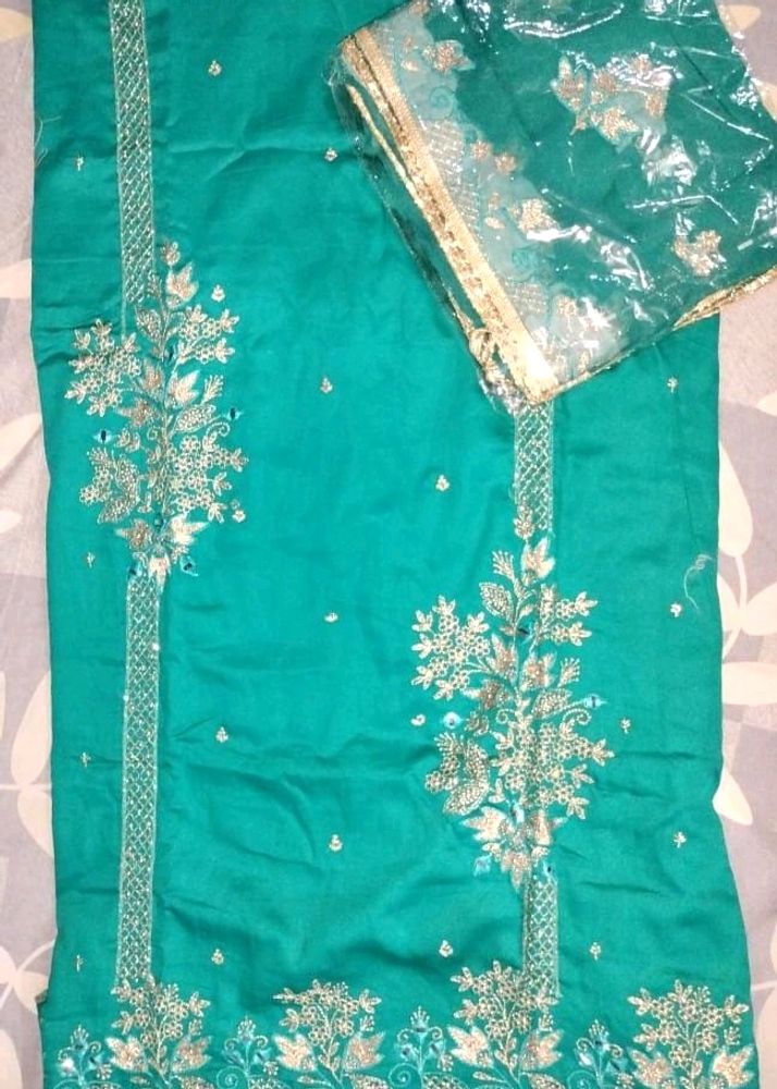 Firoji clr ka suite allover with dupatta