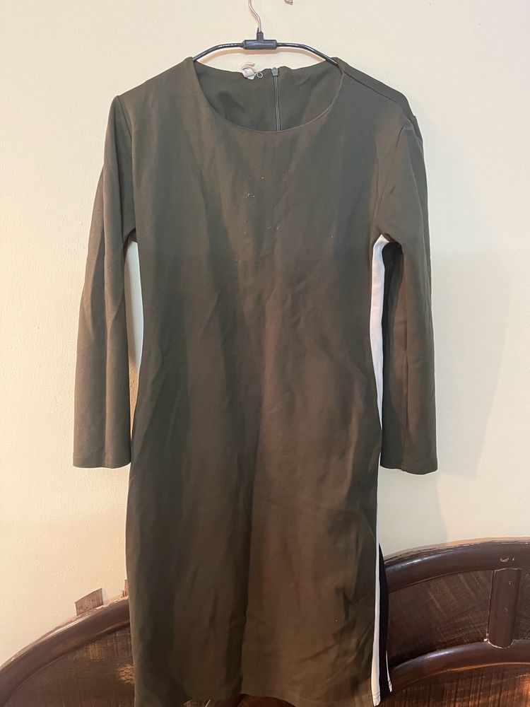 Dark Green Color One Piece Dress