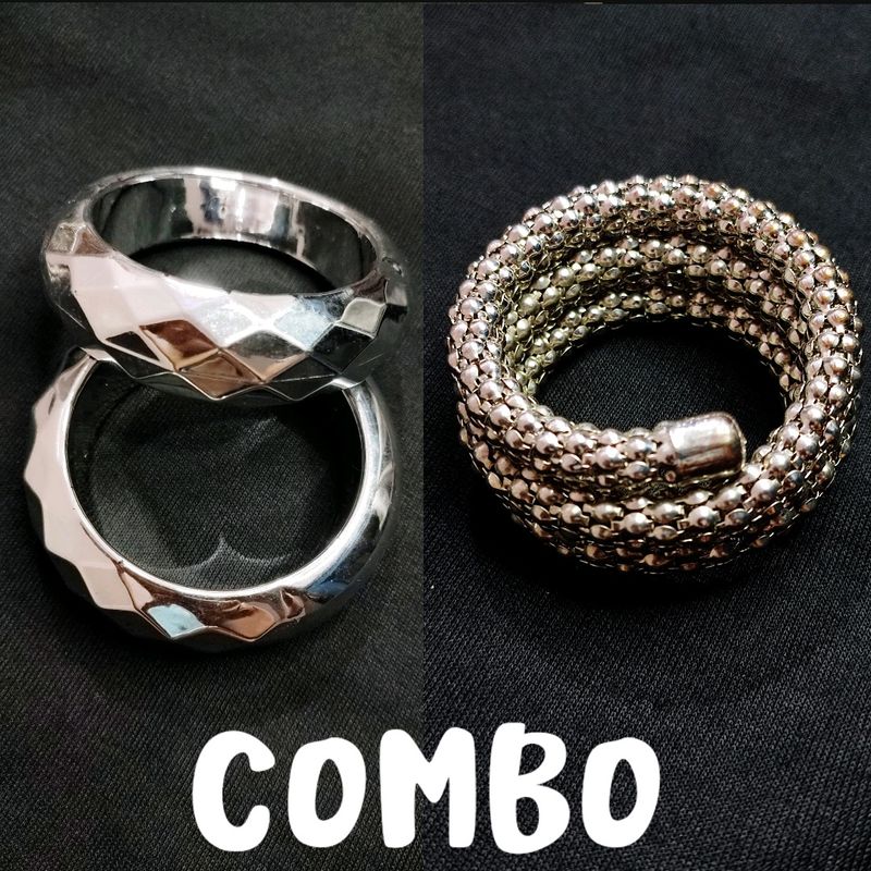 PRICE DROP 🔴 Silver Bangles Combo