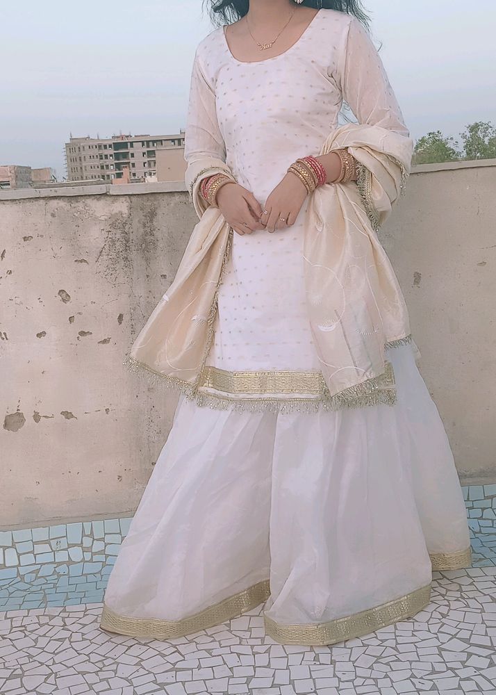 White Garara Kurta Set