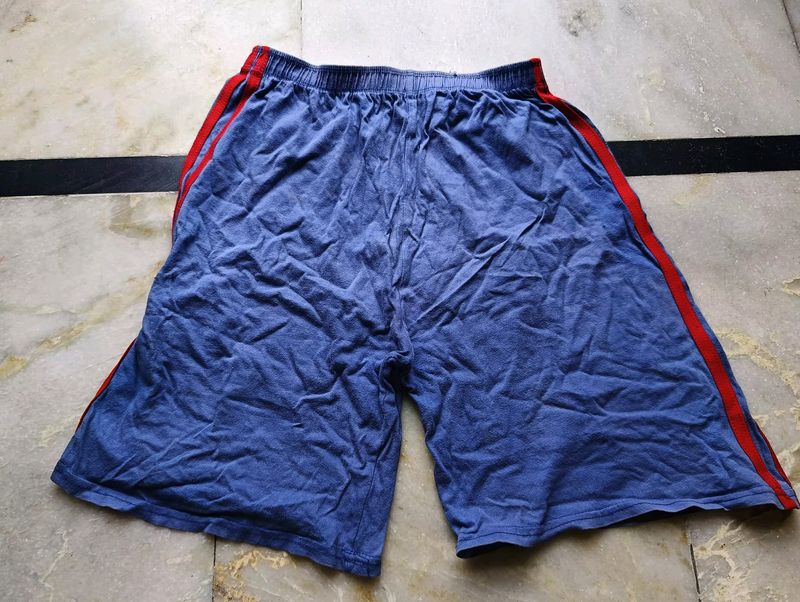 Half Shorts Navy Blue Soft Cotton Buy