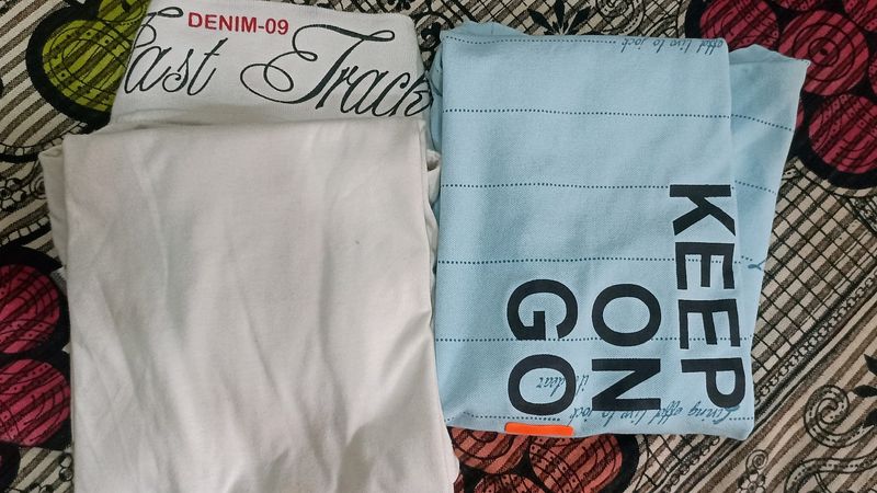 Combo Of Tshirts White And Blue