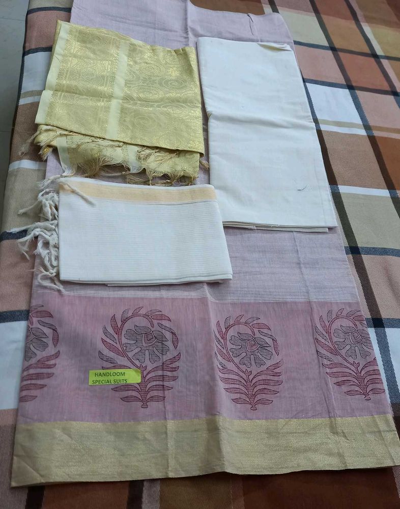 Cotton Dress Material With Pant And Dupatta