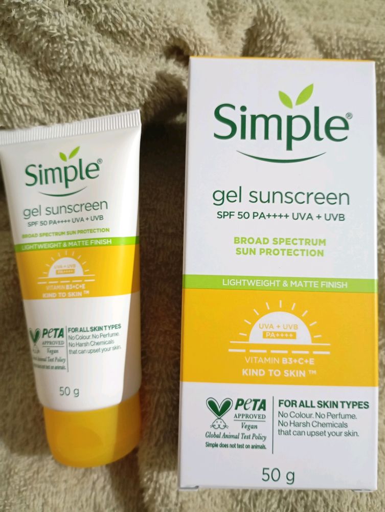 simple gel sunscreen