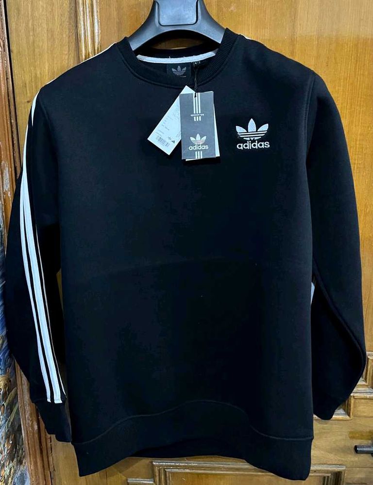 ADIDAS ORIGINALS 3 STRIPES BLACK SWEATSHIRT