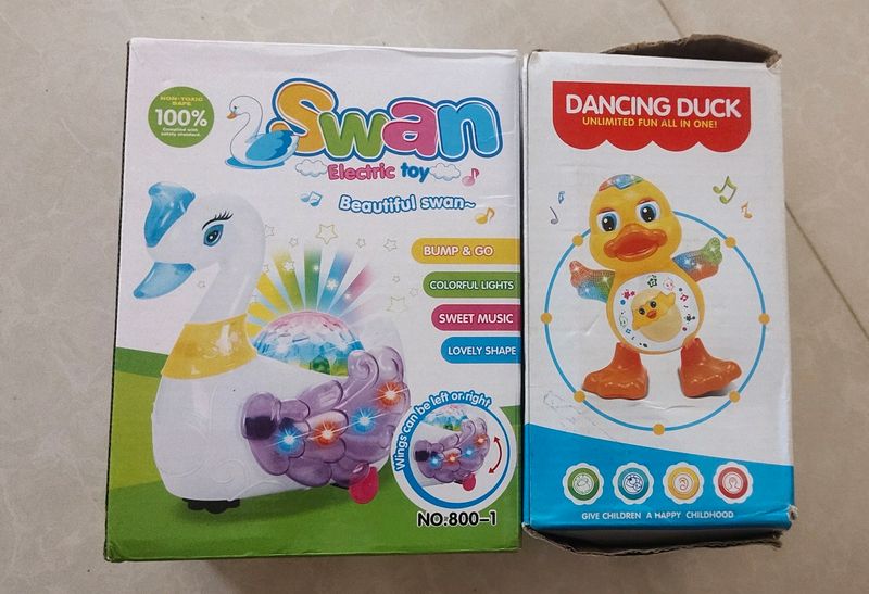 2 Combo Musical Lighting Duck N Swan