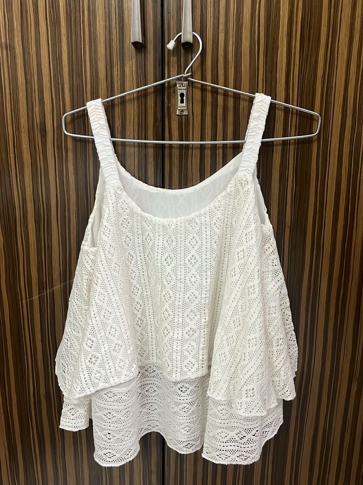 Gorgeous Crochet White Top Perfect For beaches