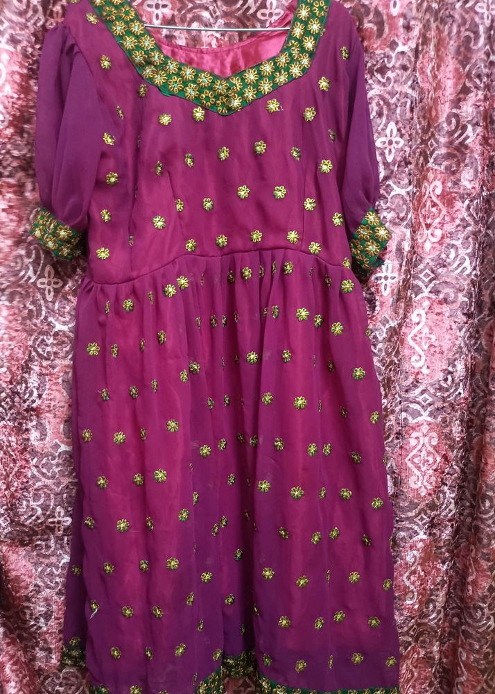 pink sharara suit