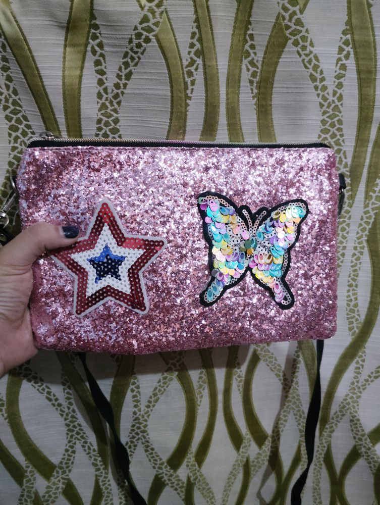 💗Beautiful Glittery Sling Bag As Pouch💗
