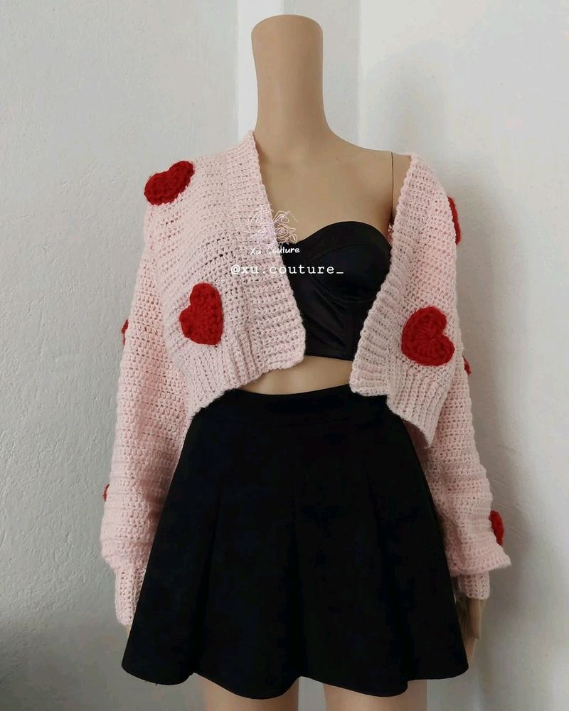 Crochet Herzen Cardigan ♥️