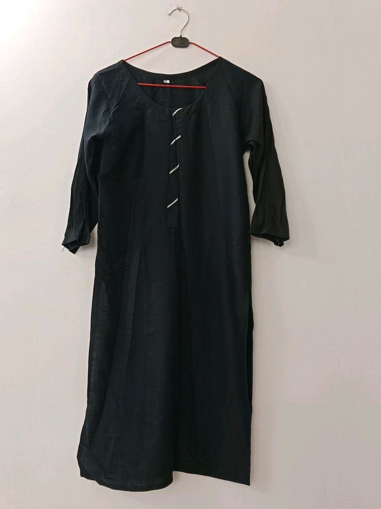 SIMPLE BLACK STRIGHT KURTA