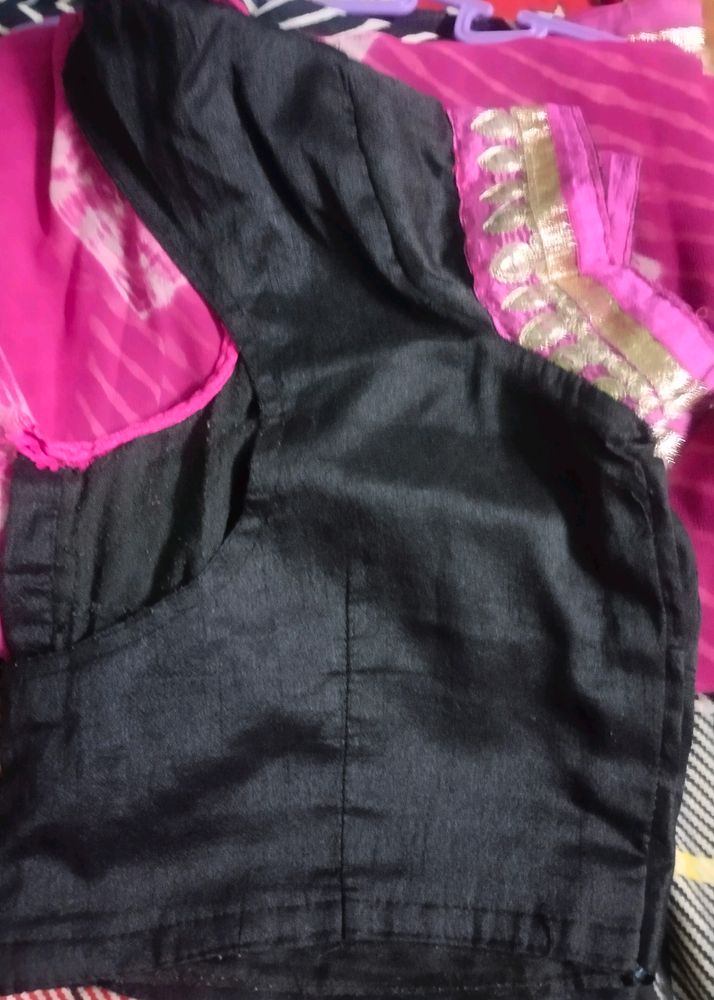 Black Pink Saree