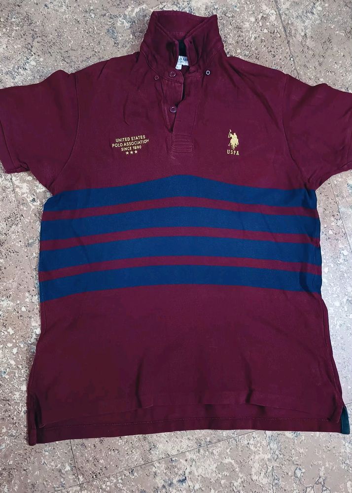 U.S. Polo Assn. Maroon T-Shirt (Men's)