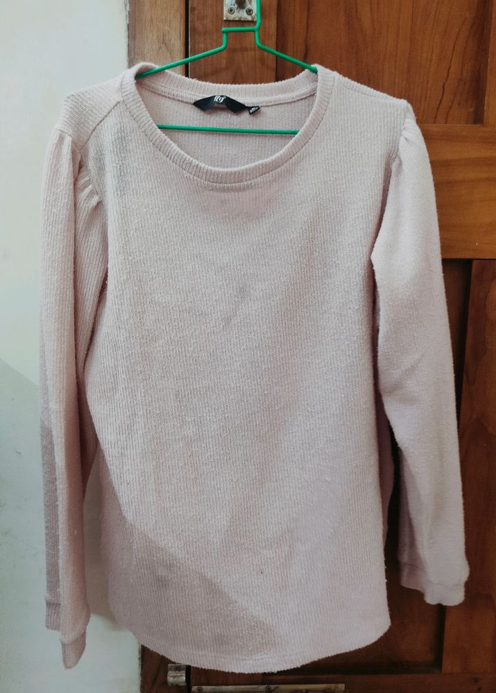 Women's Cotton Baby Pink Sweater