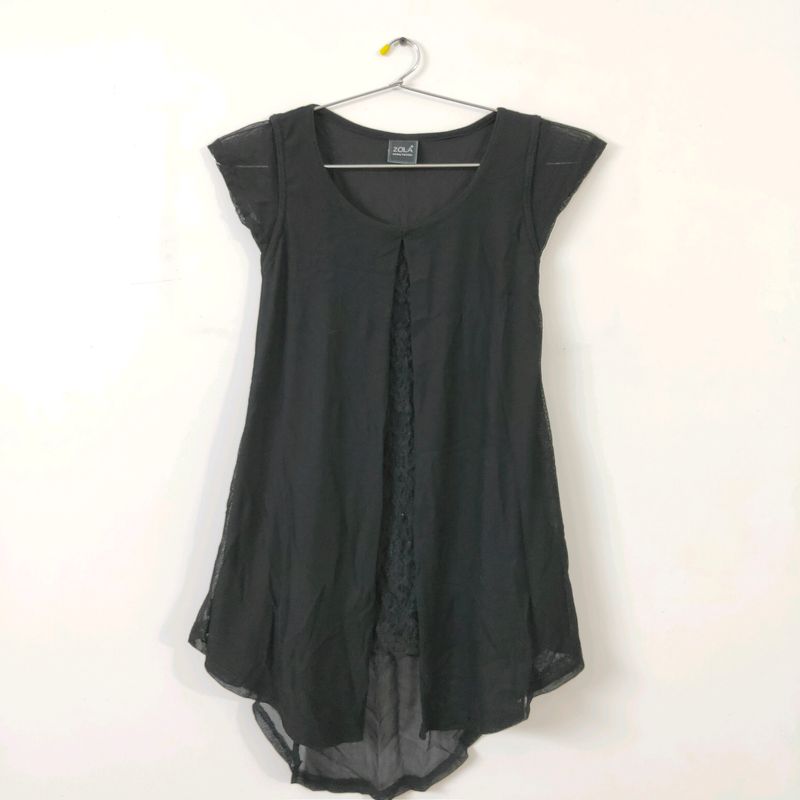 Zola black lace top (girl's)