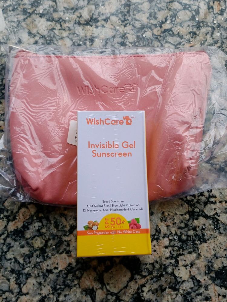 Wishcare Invisible Gel Sunscreen + Free Pouch 🌟