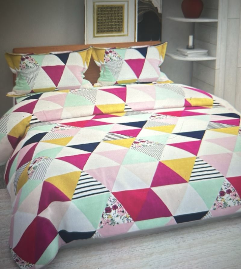 Premium Double Bedsheet 2 Pillow