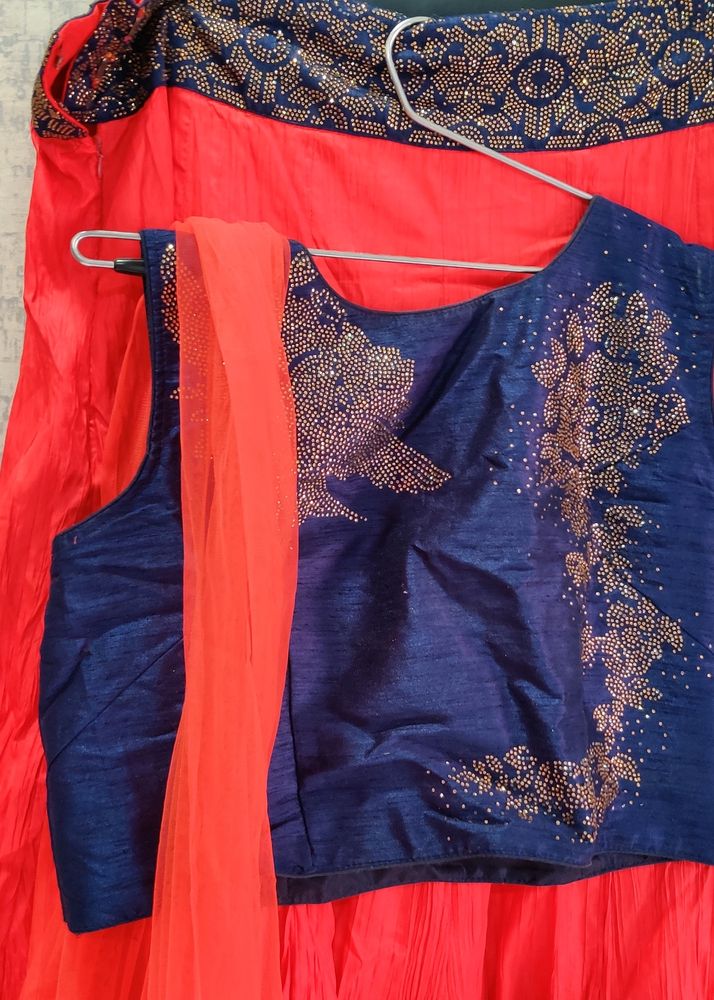 Carrot Red Lehenga