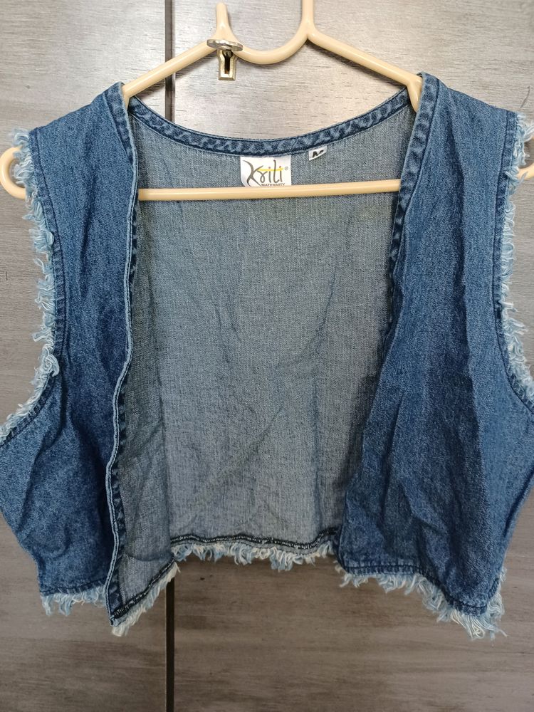 Denim Jacket/shrug M Size